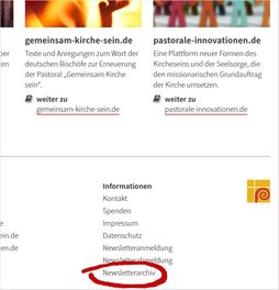 Screenshot von der KAMP-Website