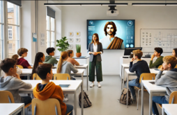 KI-generiertes Bild "Religionsunterricht und KI"